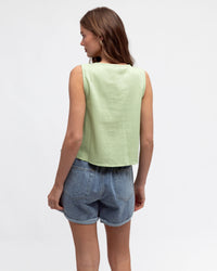 Paper Heart Tie Front Top Green