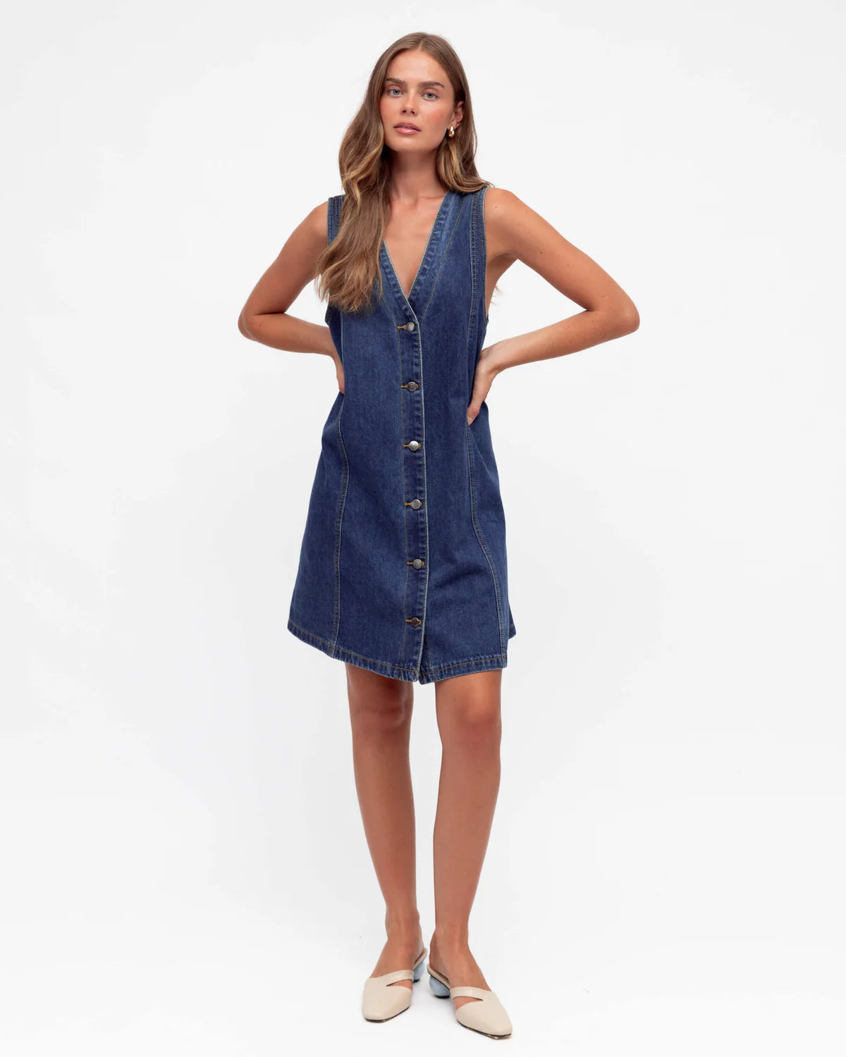 Paper Heart Denim Mini Dress