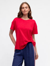 Label of Love Easy Tuck Tee Red
