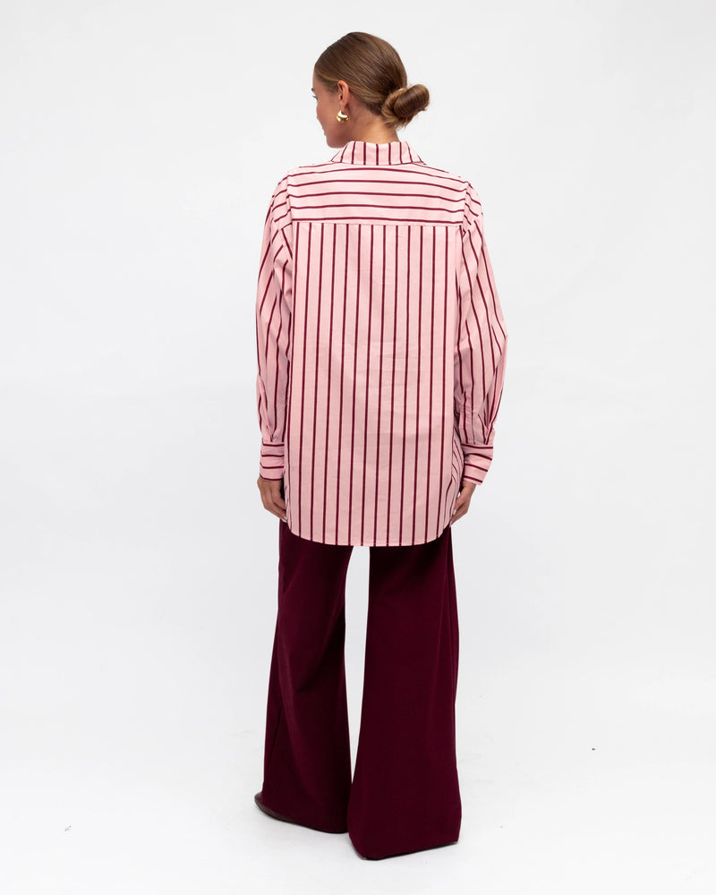 White Closet Pink Red Stripe Shirt