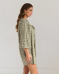 Paper Heart Gingham Green Dress
