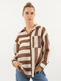 Worthier Brown Stripe Shirt