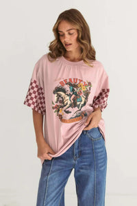 Paper Heart Cowgirl Tee Pink