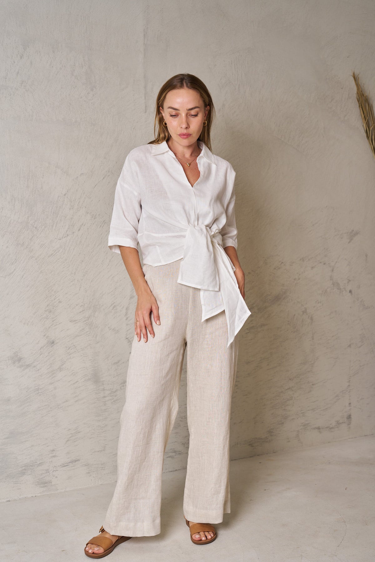 Valeria Knott Shirt White