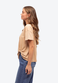 Label of Love Easy Tuck Tee Neutral