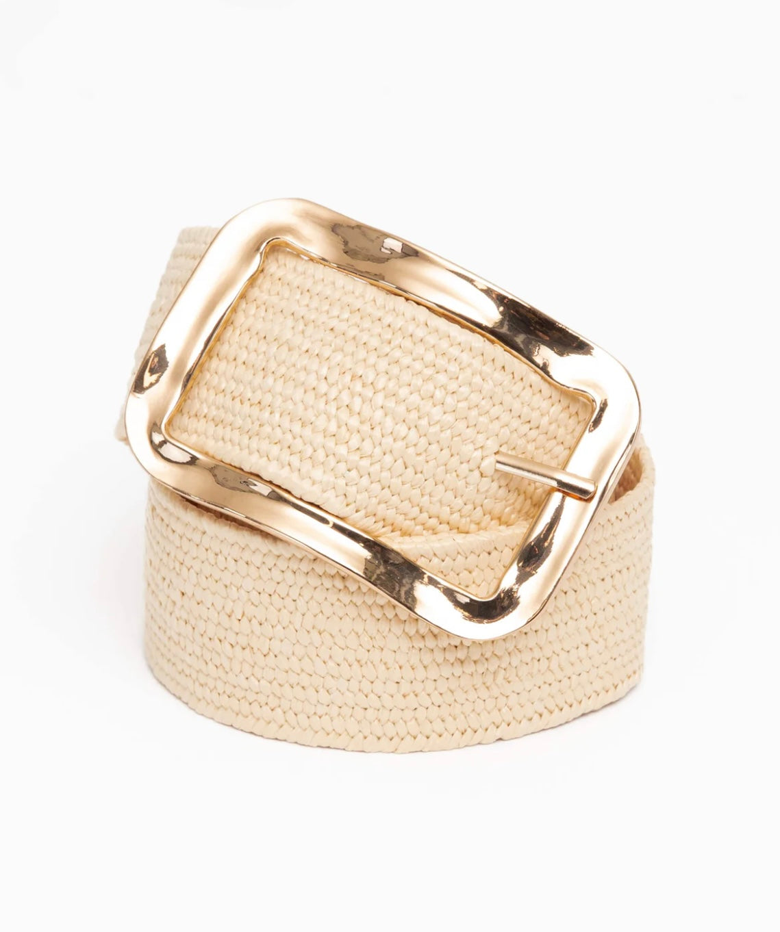 Stretch Belt Gold Buckle