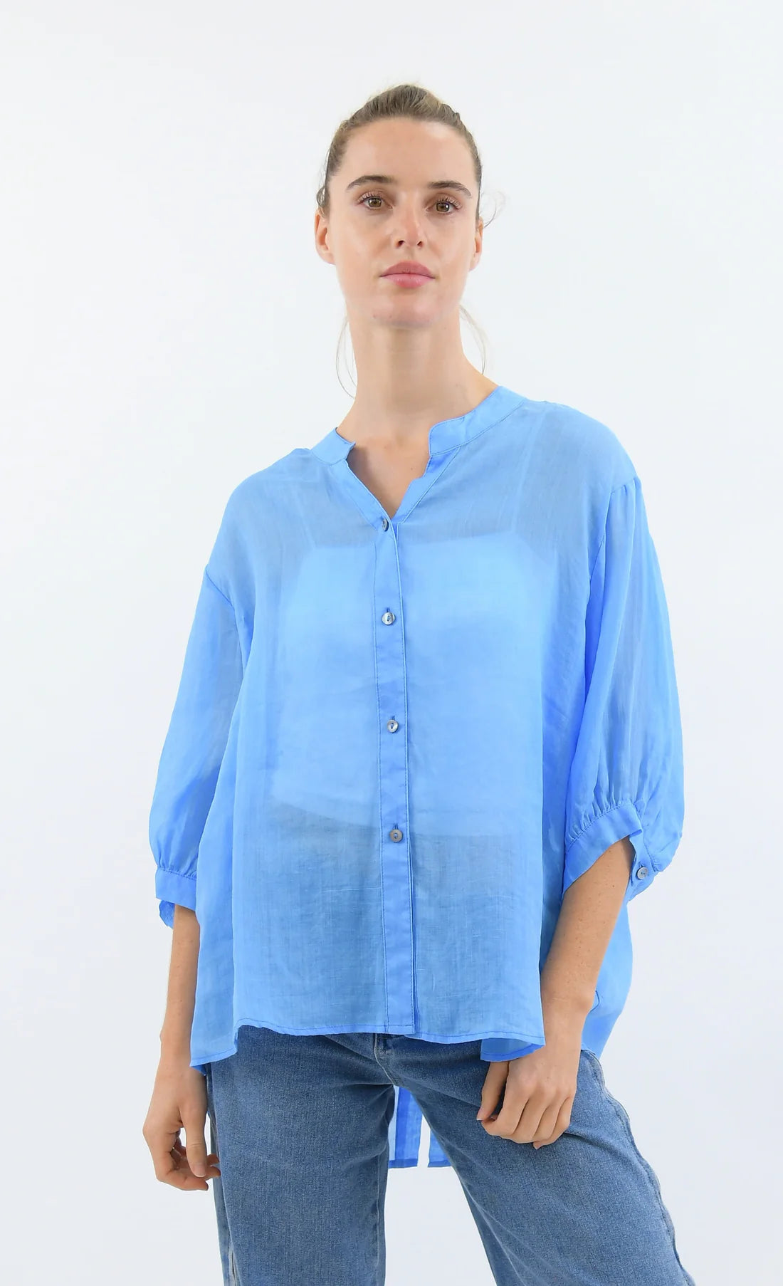 Worthier Sheer Top Blue
