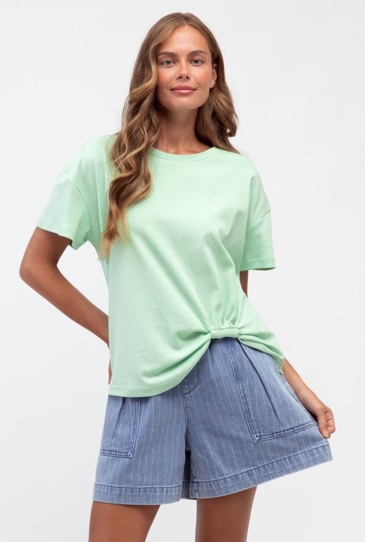 Label of Love Easy Tuck Tee Mint