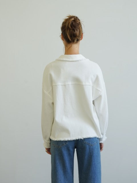 Worthier Waffle Jacket White