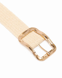 Stretch Belt Gold Buckle