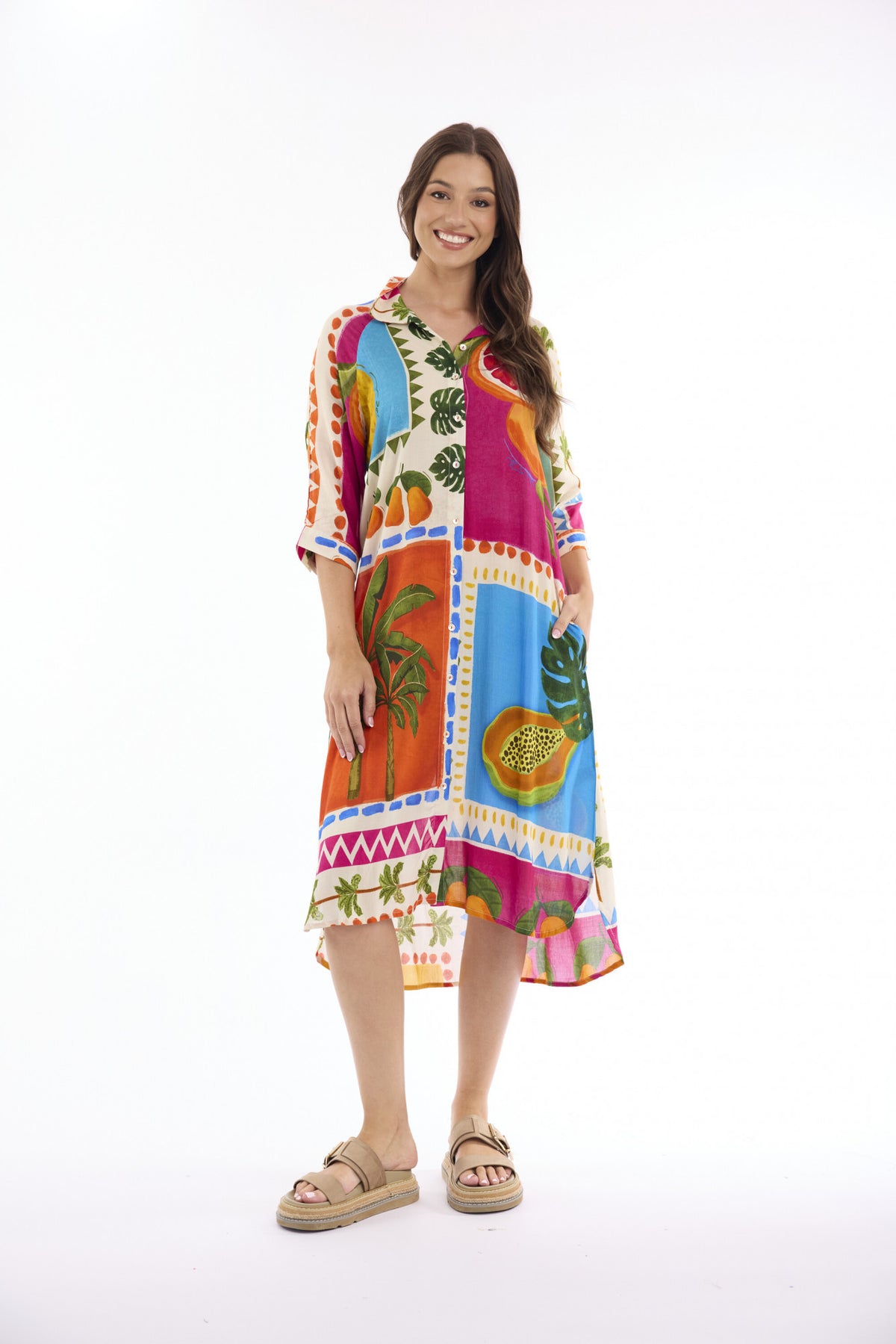 Isla Shirt Dress Escape by OQ