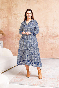 Boho Australia Navy Long Dress