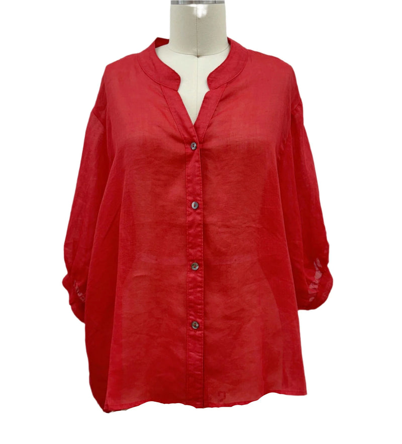 Worthier Sheer Top Red