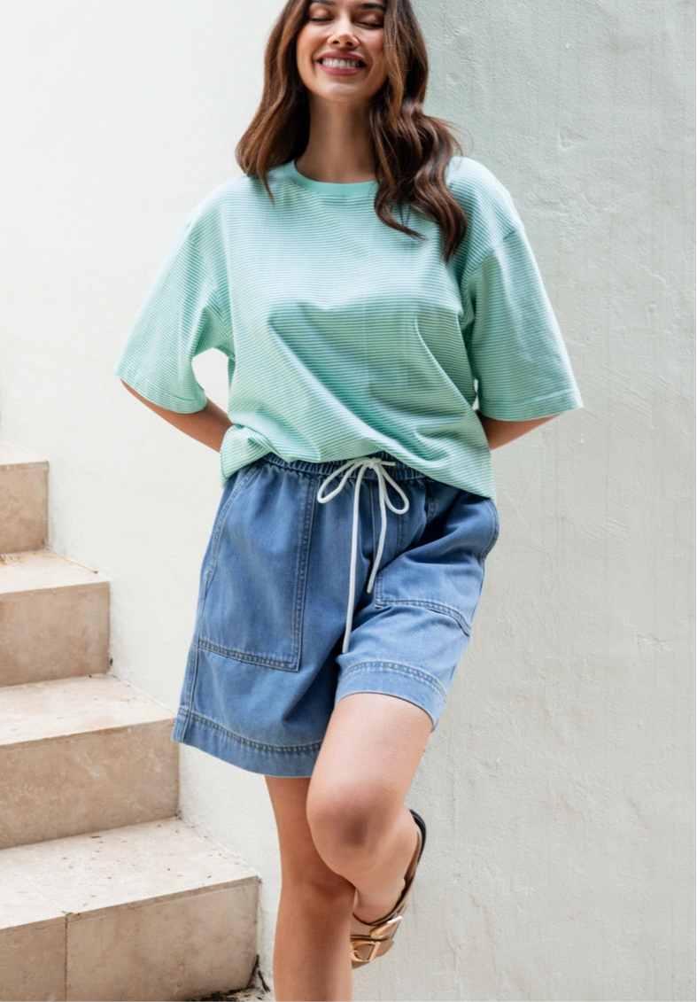 Label of Love URBAN DENIM SHORT Light Wash