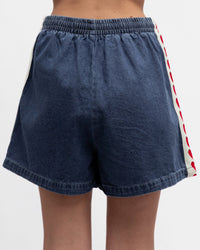 Ebby & I Heart Denim Shorts Red