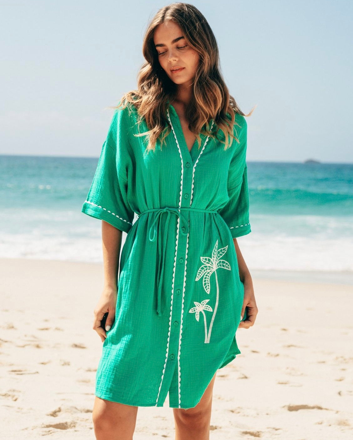 Label Love Green Palm Dress