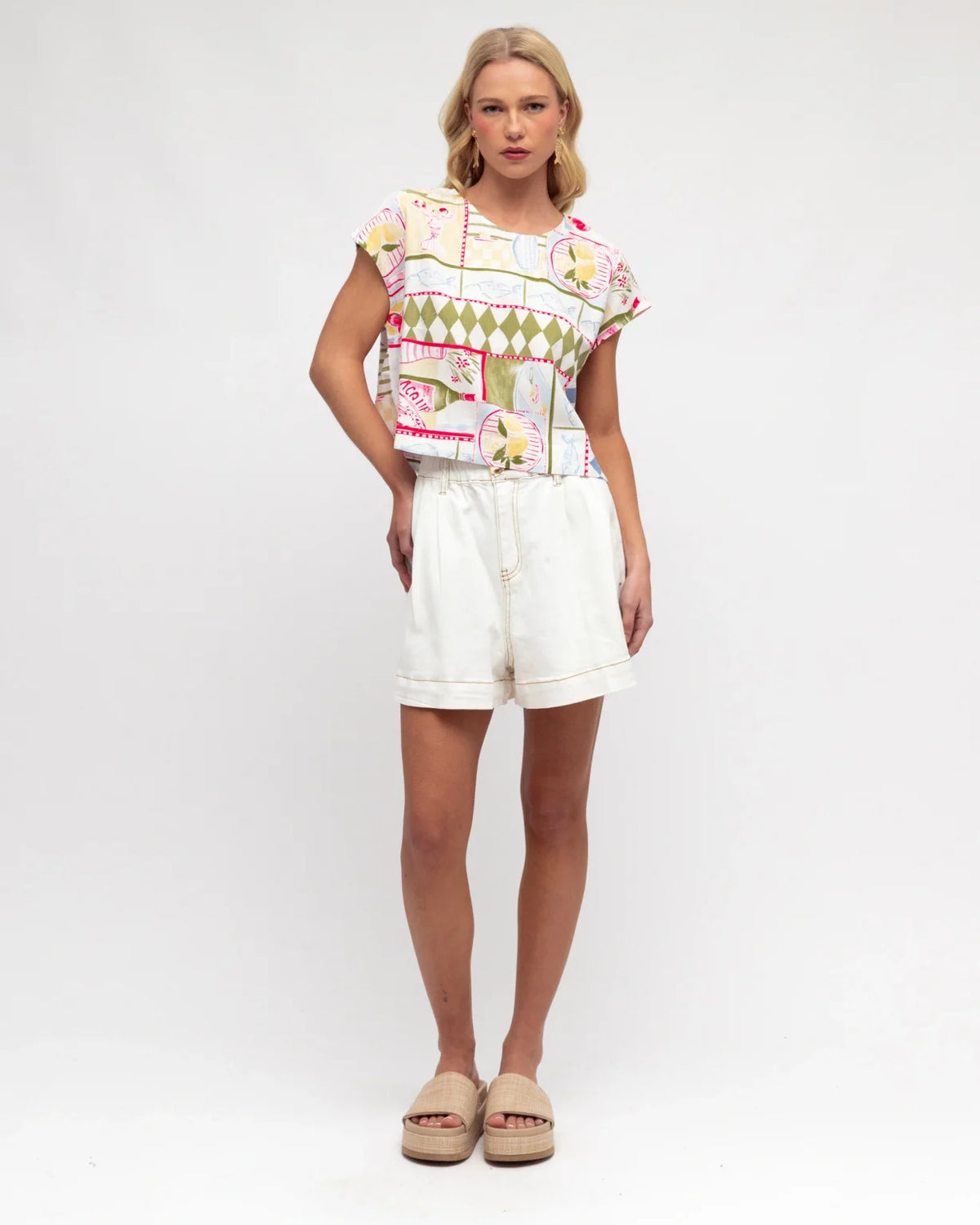 Paper Heart Shell Denim Shorts