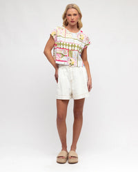 Paper Heart Shell Denim Shorts