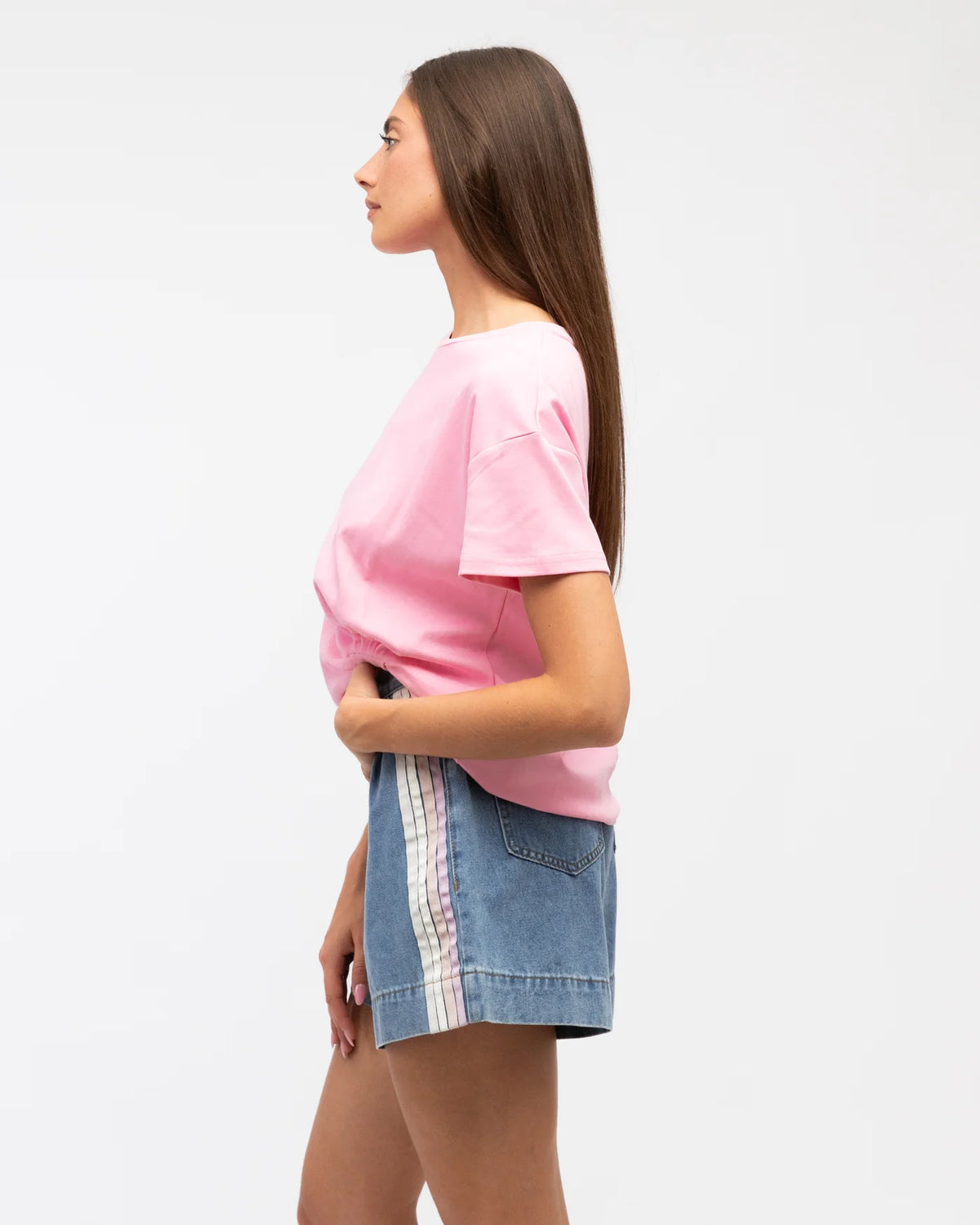 Label of Love Easy Tuck Tee Pink
