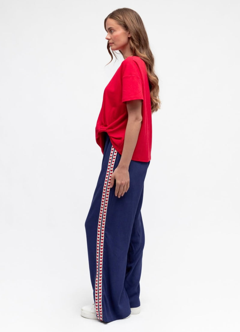 Label of Love Easy Tuck Tee Red