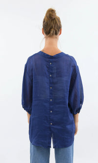 Worthier Sheer Top Navy