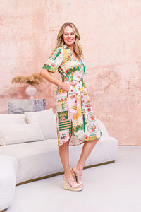 Boho Aus Fruit Midi Dress