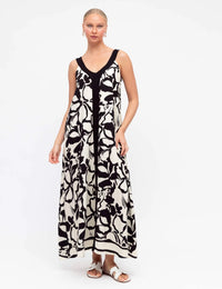 WIDTH STRAP MAXI DRESS BLACK Label of Love