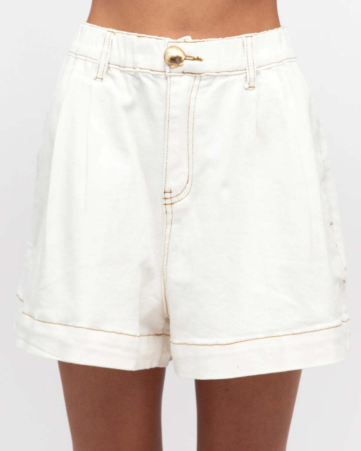 Paper Heart Shell Denim Shorts
