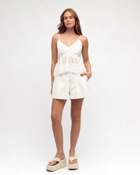 Paper Heart Shell Denim Shorts