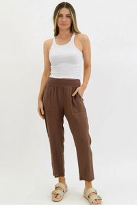 Worthier Linen Pants Brown