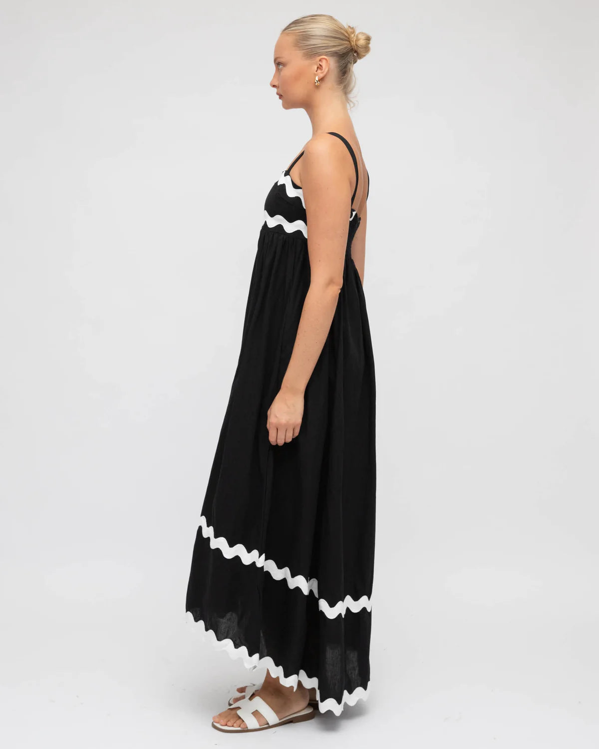 Label of Love BLACK RIC RAC MAXI DRESS