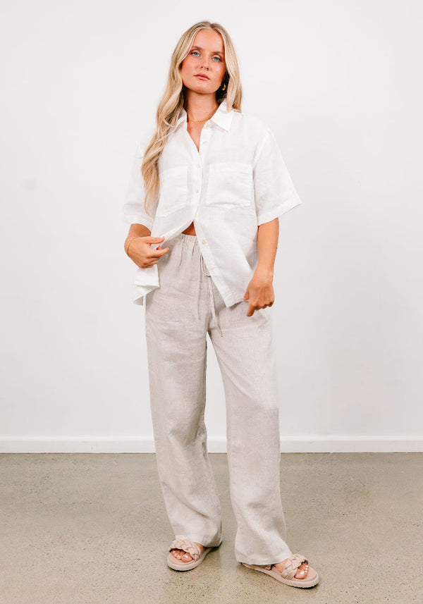 Soul Sparrow Linen Pants Oatmeal