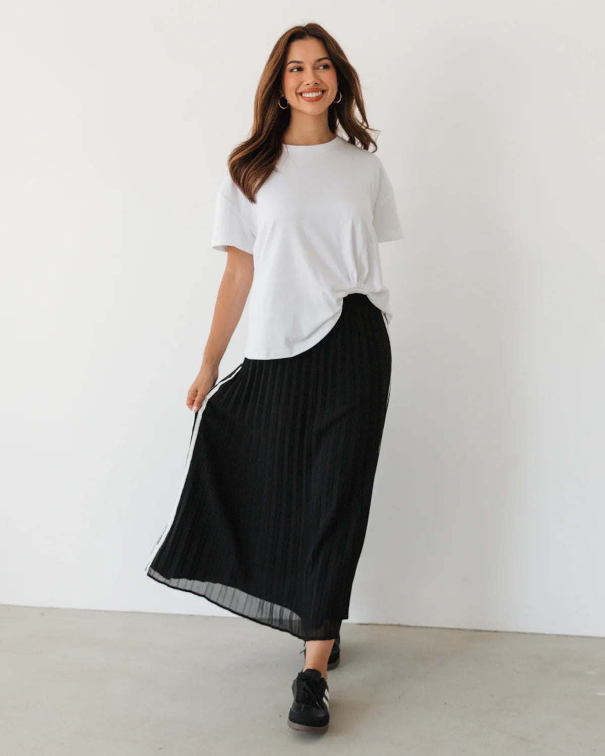 Label of Love Pleated Midi Skirt