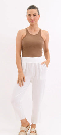 Worthier Linen Pants White
