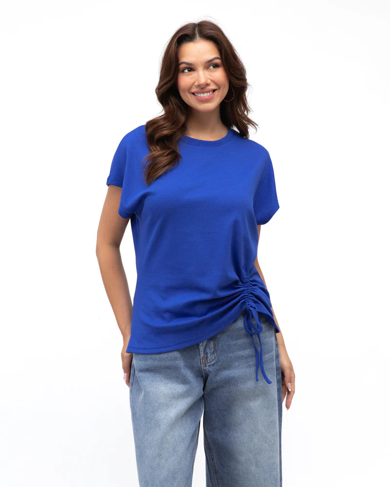 Label of Love Drawstring Tee Blue