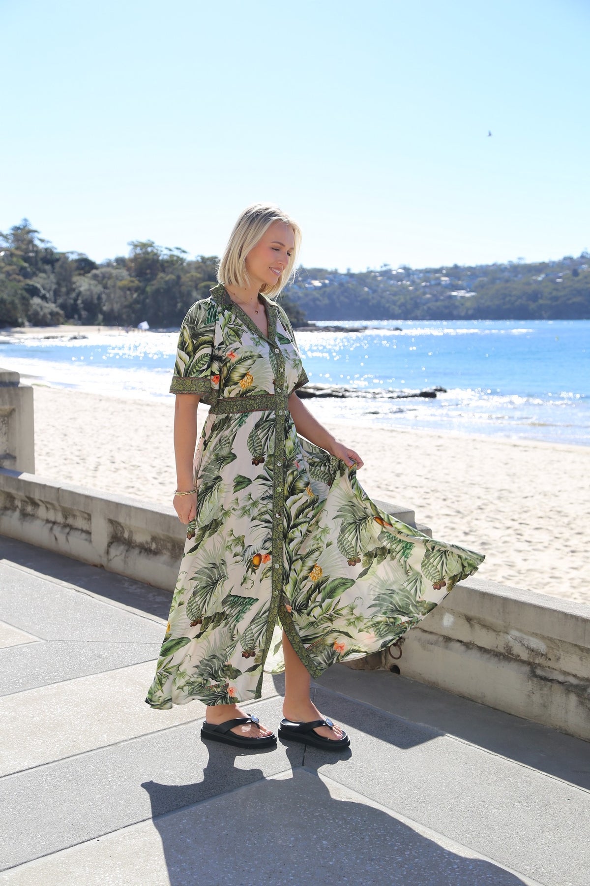 Tropics Maxi Dress Salty Bright