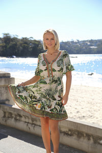 Tropics Mini Dress Salty Bright