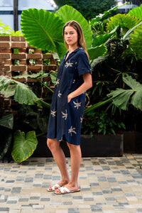 Boho Australia Navy Palm Dress