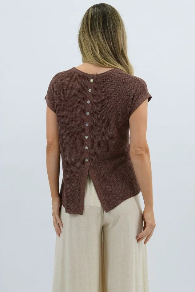 Chocolate Knit Top Worthier