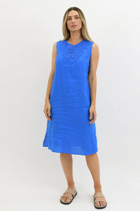 Worthier Blue Linen Dress