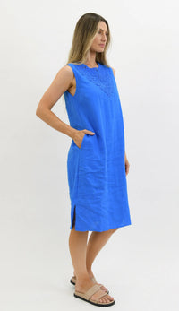 Worthier Blue Linen Dress
