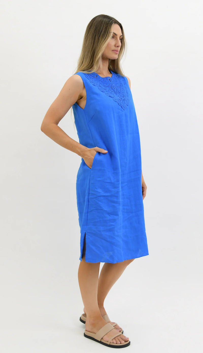 Worthier Blue Linen Dress