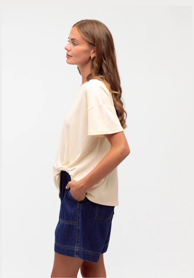 Label of Love Easy Tuck Tee Cream