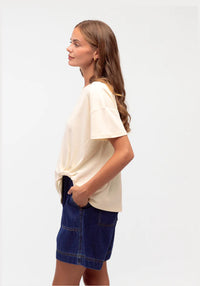 Label of Love Easy Tuck Tee Cream