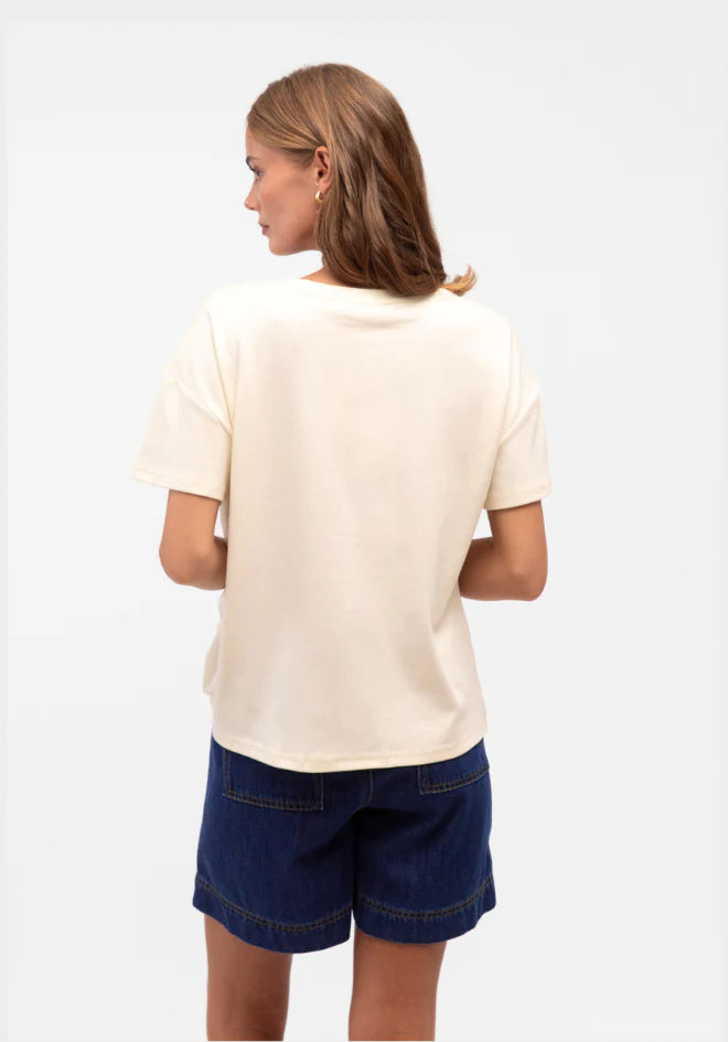 Label of Love Easy Tuck Tee Cream