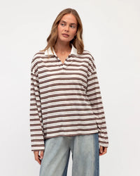 Romie Stripe Polo Paper Heart