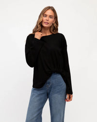 Easy Tuck Tee Long Sleeve Black