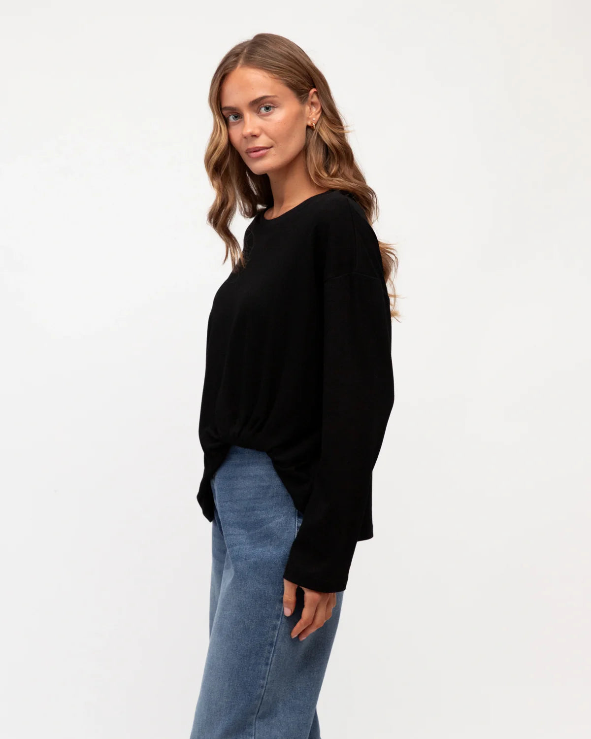 Easy Tuck Tee Long Sleeve Black