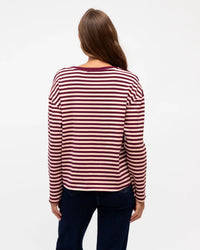 EASY TUCK TEE LONG SLEEVE Pink/Burgundy
