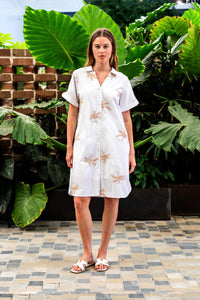 BOHO AUSTRALIA White Palm Tree Dress